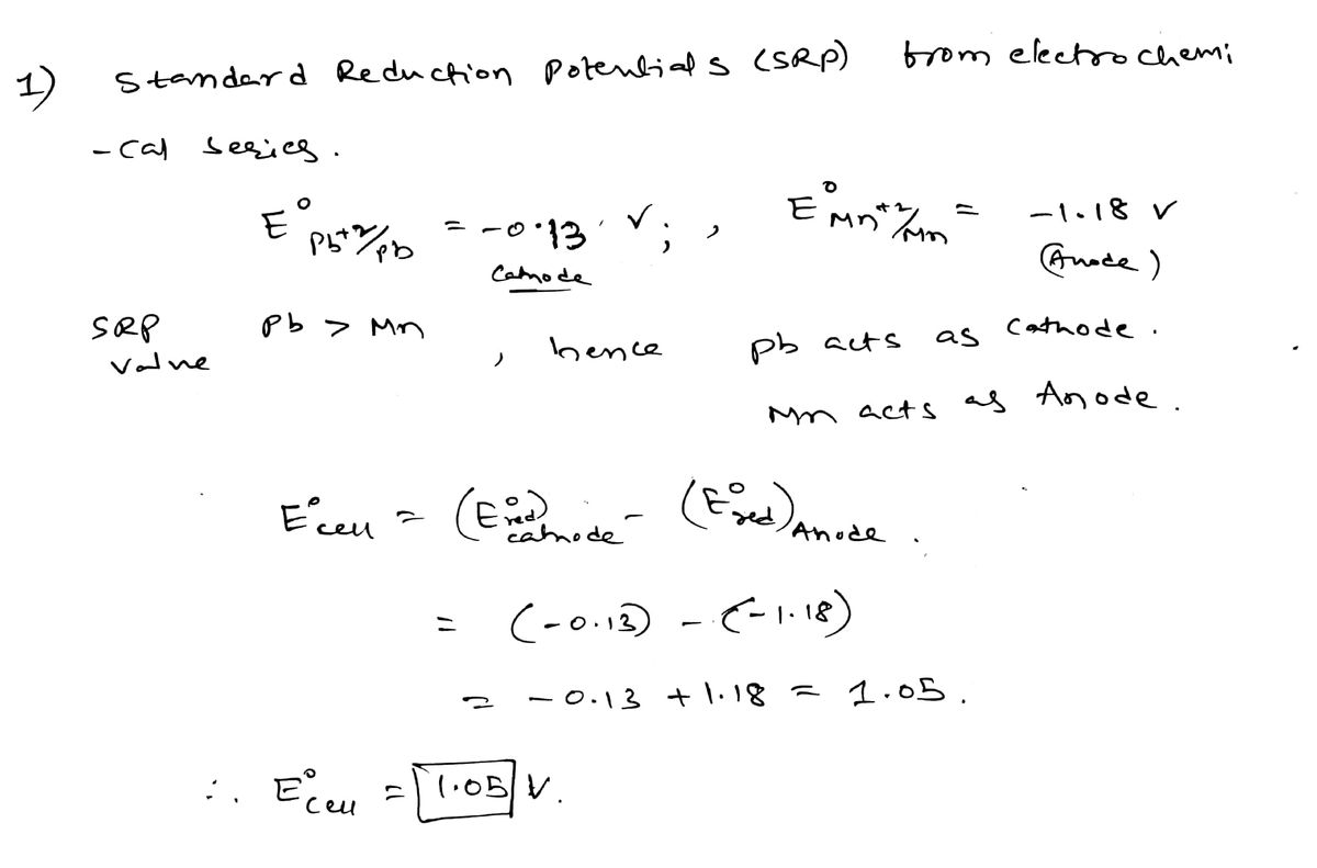 Chemistry homework question answer, step 1, image 1